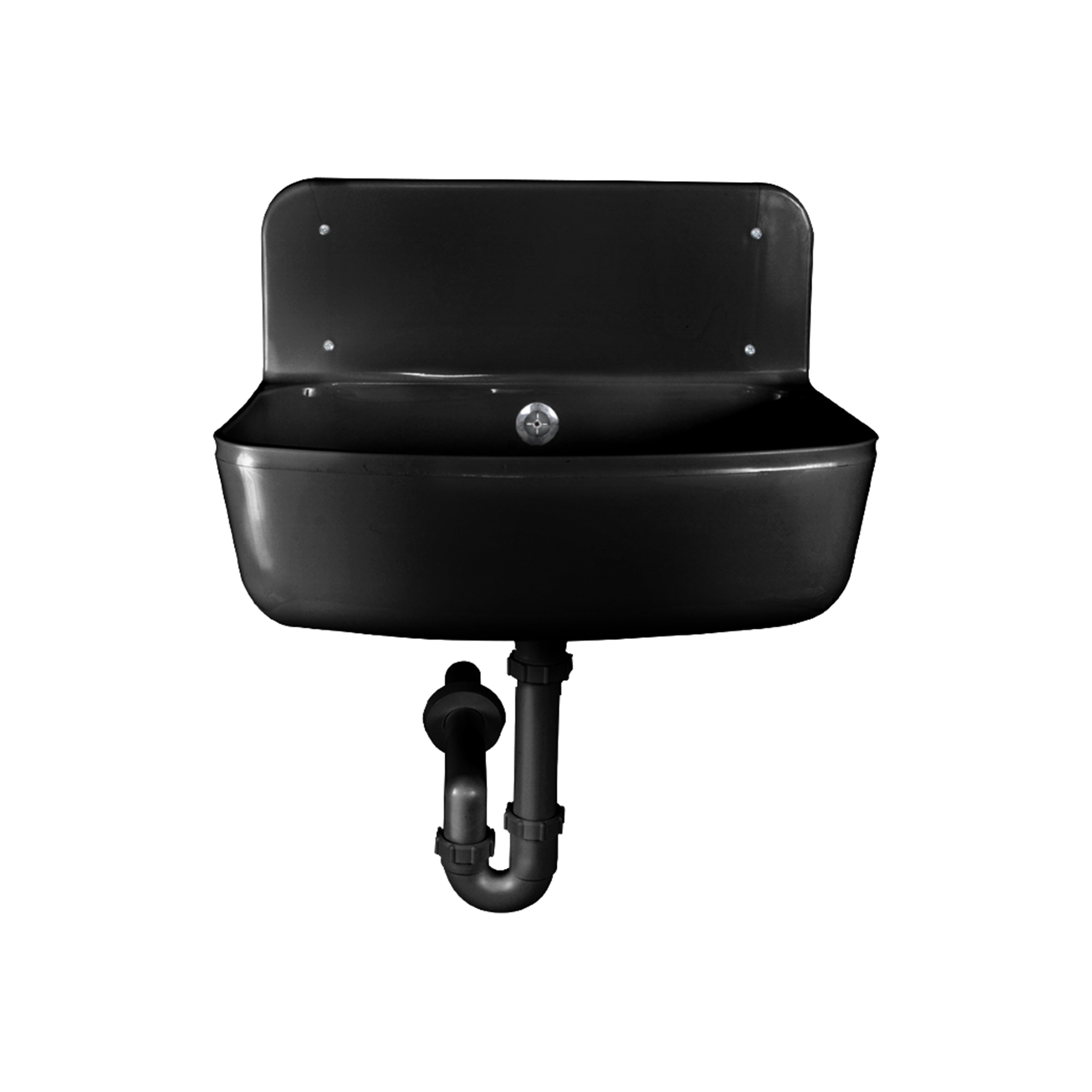 Black plastic wall basin