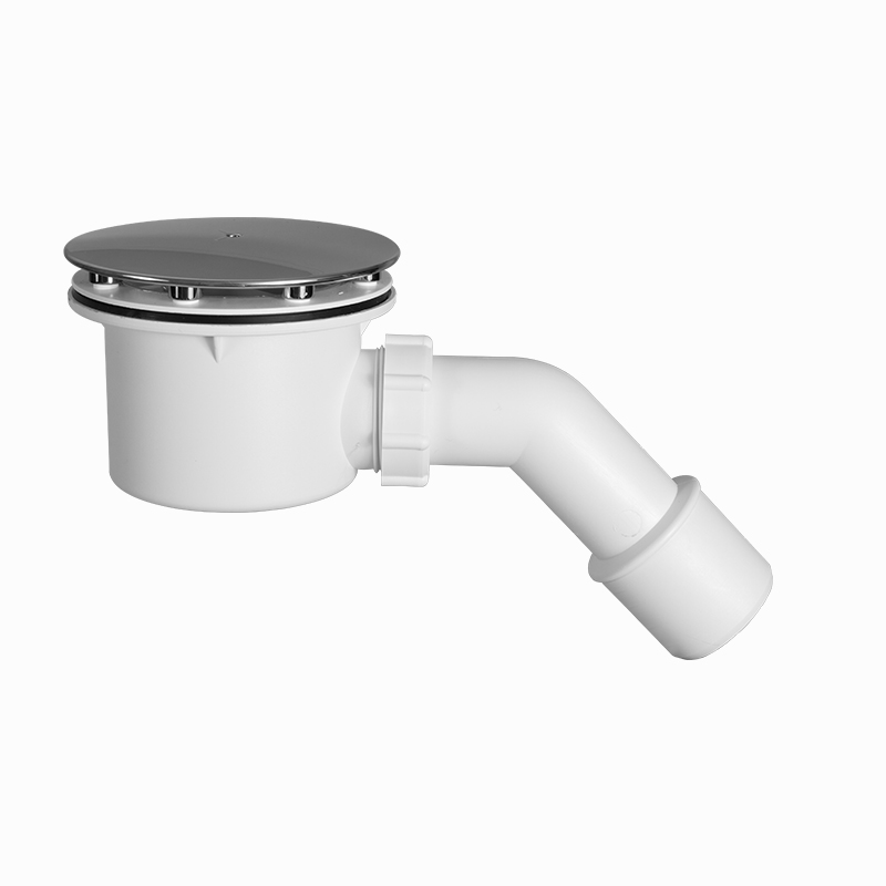 Ø90 mm shower trap, chrome cover plated, with removable air trap, cleanable