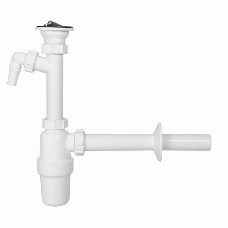 Wash-basin deep bottle trap, with nozzle and sink waste, Ø32 mm outlet