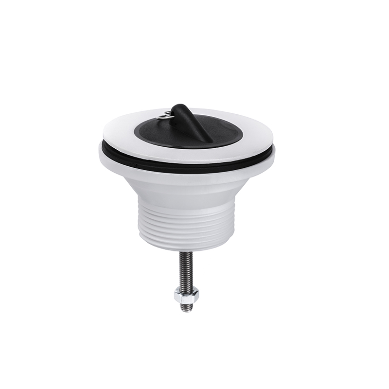 Ø70 mm (5/4”) white plastic flange sink waste with M6x70 screw