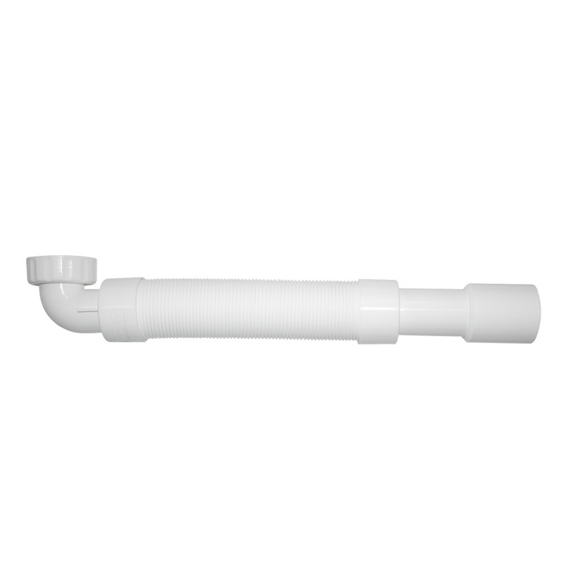 Space saver flexi pipe, cornered, 90° with 5/4”- Ø32/40 mm nut